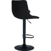 CLP Barhocker Jerry Kunstleder höhenverstellbar und 360 drehbar | Farbe schwarz Gestell Farbe schwarz