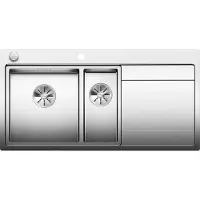 BLANCO DIVON II 6 S-IF, Schrankwaschbecken, Edelstahl, Edelstahl, Rechts, 60 cm, Deutschland