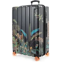 Hauptstadtkoffer Q-Damm - Großer Koffer Trolley Hartschalenkoffer XXL Erweiterung, expandable Suitcase Jungle Edition, 77cm, 133 L,Leopard