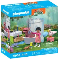 Playmobil Lustiges Tierbadewannen-konstruktionsspiel