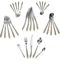 Ritzenhoff & Breker Ritzenhoff 30tlg Beauty Besteck-Set taupe für 6 Personen Messer Gabel Löffel