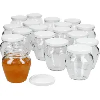 MamboCat 20er Set Marmeladengläser Vaso Orcio 212ml Twist-Off-Deckel TO63 weiß Einmachgläser Honig Konfitüre Gelee