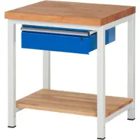 RAU Werkbank höhenverstellbar 8001A7, B750xT700xH840-1040mm, 1x Schublade-TA
