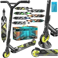 Kesser Scooter Funscooter Stuntscooter X-Limit - 360° Lenkung mit ABEC 9 Kugellagern 100 mm PolyurethanRäder Robuster Kickscooter Tretroller Cityroller Trick Roller für Kinder Erwachsene