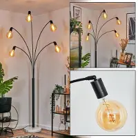 Hofstein Taviano Stehlampe aus Metall in Schwarz/Weiß