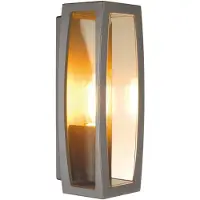 SLV MERIDIAN BOX 2 Aussenleuchte, anthrazit, E27, max. 25W, klarer Kunststoff