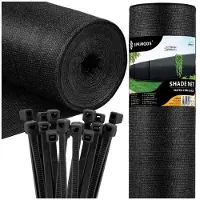 Springos Schattiernetz Beschattungsnetz 1,5 x 25 m 140 g/m² Zaunblende inkl. 100 Stück Kabelbinder