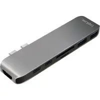 Logilink USB-C 7-in-1 Multifunktions-Hub mit PD grau