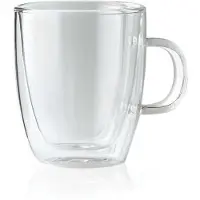 WAS Germany 2x Tee Glas Lounge Borosilikatglas Doppelwandig 360 ml