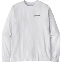 Patagonia Herren Long-Sleeved P-6 Logo Responsibili-Tee white XL