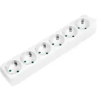 Logilink LPS238, 1,5 m, Drinnen, IP20, Weiß, 6 AC-Ausgänge, 250 V