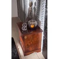 MASSIVMOEBEL24.DE MASSIVMOEBEL24 Nachttisch Akazie 52x40x54 nougat lackiert OXFORD #905