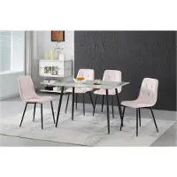 HTI Stuhl Mesa Eco 2er-Set Velvet Rosa