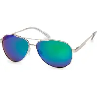 StyleBREAKER polarisierte Flieger Sonnenbrille, Pilotenbrille mit Federscharnier, Etui und Putztuch, Uni 09020046
