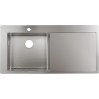Hansgrohe S71 S716-F450 Einbauspüle 450 mit Abtropffläche rechts, Edelstahl