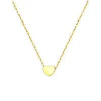 Hey Happiness Vergold. Kette Herz Anhänger Edelstahl in Gold - (L) 46-51 cm | Gr.: onesize