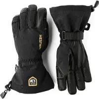 Hestra - Wasserfeste Skihandschuhe GORE-TEX - Army Leather Gore Tex Glove Black/Black für Herren aus Leder - Größe 7 - schwarz