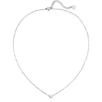 Hey Happiness Kette Herz Anhänger Edelstahl in Silber - (L) 46-51 cm | Gr.: onesize