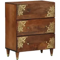 Syfax Sideboard Braun 60 x 33 x 75 cm Massivholz Mango