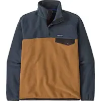 Patagonia - Warmes und leichtes Fleece - M's LW Synch Snap-T P/O Deer Brown für Herren - Größe S - Braun