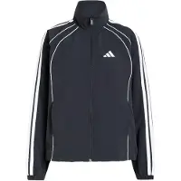 Adidas Sweatjacke SPORTSWEAR "ICONIC, GEWEBT, 3-STREIFEN", Damen, Gr. L, schwarz-weiß (schwarz, weiß), Obermaterial: 100% Polyamid, angesetztes Bündchen, Sweatjacken Sweatjacke