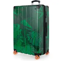 Hauptstadtkoffer Q-Damm - Großer Koffer Trolley Hartschalenkoffer XXL Erweiterung, expandable Suitcase Jungle Edition, 77cm, 133 L,Floral