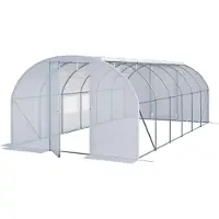 TOOLPORT Premium Foliengewächshaus 3x6m PE Plane 180g/m² weiß transparent