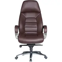 Amstyle Designer Bürostuhl Bezug Echtleder Braun Schreibtischstuhl bis 120 kg XXL Chefsessel höhenverstellbar Drehstuhl ergonomisch mit Armlehnen