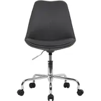 Amstyle Schreibtischstuhl Schwarz Stoff Design Drehstuhl mit Lehne Arbeitsstuhl mit 110 kg Maximalbelastung Schalenstuhl mit Rollen Stuhl drehbar