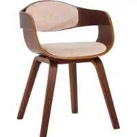 CLP Besucherstuhl Kingston Stoff - walnuss/creme