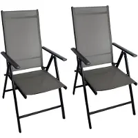 CHILLROI Klappsessel Aluminium 2er Set Gartenstuhl klappbar Campingstuhl