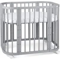 Waldin 5-in-1-Bett mit Matratze, Grau