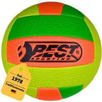 Best Sporting Volleyball Größe 5 I Freizeit-Volleyball in Grün/Orange/Gelb I Robuster und langlebiger Volleyball I Ideal für Outdoor & Indoor Spiele