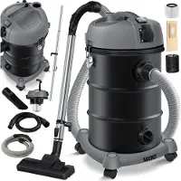 MASKO Industriestaubsauger Staubsauger 6IN1 Nass & Trockensauger Aschesauger 2300W mit Steckdose & Blasfunktion | Trocken & Nass-Saugen | Industrie-Sauger mit Beutel & beutellos nutzbar, inkl. Filter