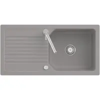 Villeroy & Boch 338602KD Linara 60 Keramikspüle Einbau Unterschrankbreite ab 60 cm Fossil CeramicPlus Excenterbetätigung - inkl.