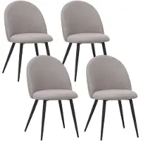 Albatros Esszimmerstühle mit Stoff-Bezug Capo Grau - Stoff Stilvolles Vintage Design, Stoff-Bezug, Ser Polsterstuhl - Moderner Küchenstuhl, Stuhl Esszimmer oder Esstisch Stuhl