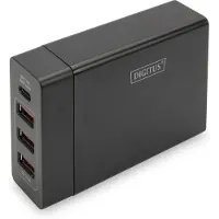 Digitus 4-Port Universal USB-Ladeadapter, USB Typ-C, Drinnen, AC, 20 V, 1,2 m, Schwarz
