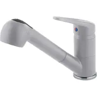 Franke Messing Hochdruck Armatur, Wasserhahn Novara Plus Auszugsbrause Steingrau Obenbedienung 115.0692.885 Neu 115.0470.670 - inkl.