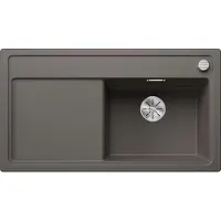 BLANCO Spüle ZENAR 5 S 915 x 510 mm vulkangrau 527365 1 Spülbecken Mit Tropffläche Becken rechts