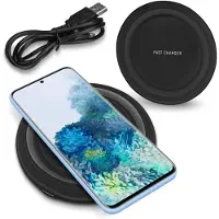 NAmobile Ladestation QI Wireless Lade Charger für Samsung Galaxy S50 Serie 15W Ladegerät