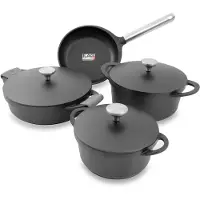 KOPF Topfset Atavola (8-teilig, Aluguss, ILAG Basic Antihaftbeschichtung, Induktion, inkl. Griffschutz aus Silikon)