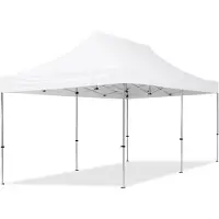 TOOLPORT 3x6m Aluminium Faltpavillon, ohne Seitenteile, weiß