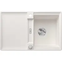 BLANCO ADIRA 45 S-F Einbauspüle SILGRANIT weiß ab 45 cm mit Ablauffernbedienung, mit Zubehör - inkl.