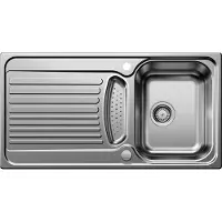 BLANCO 526336 Spüle TIPO 5 S Edelstahl Naturfinish mit Ablauffernbedienung u. Resteschale / Edelstahlspüle
