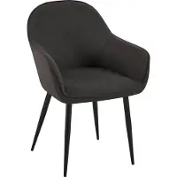 CLP Esszimmerstuhl Boise mit Robustem Metallgestell schwarz