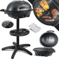 Kesser Elektrogrill 2in1 Tisch-/Standgrill mit Deckel, max. 2400W, Antihaftbeschichtung, XXL Platte