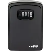 HMF Schlüsseltresor für außen mit Zahlencode, 14,5x10,5x5,5 cm, 328-02, Schwarz
