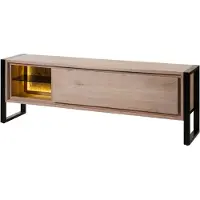 MASSIVMOEBEL24.DE MASSIVMOEBEL24 Lowboard Akazie / Altholz 180x40x60 natur lackiert DENVER #115