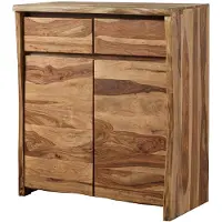 MASSIVMOEBEL24.DE MASSIVMOEBEL24 Highboard Sheesham 100x48x111 natur lackiert / sandgestrahlt PURE SHEESHAM #201