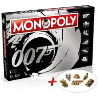 Winning Moves Monopoly - James Bond + 6 EXTRA Gold Spielfiguren Deutsch Französisch Edition Spiel Brettspiel